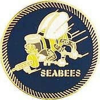 USN, SEABEES - Officially Licensed Original Artwork, Expertly Designed , PIN - 1"
