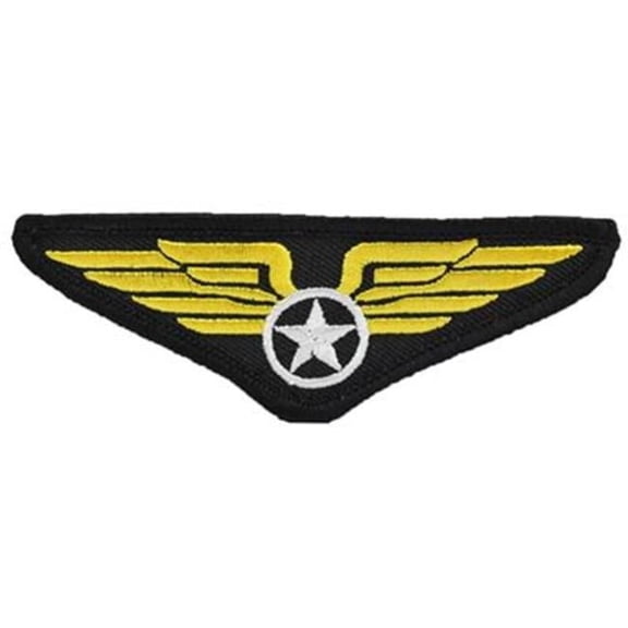 USN Top Gun Wing Patch - Blue - 3.75 in. - Durable Embroidery