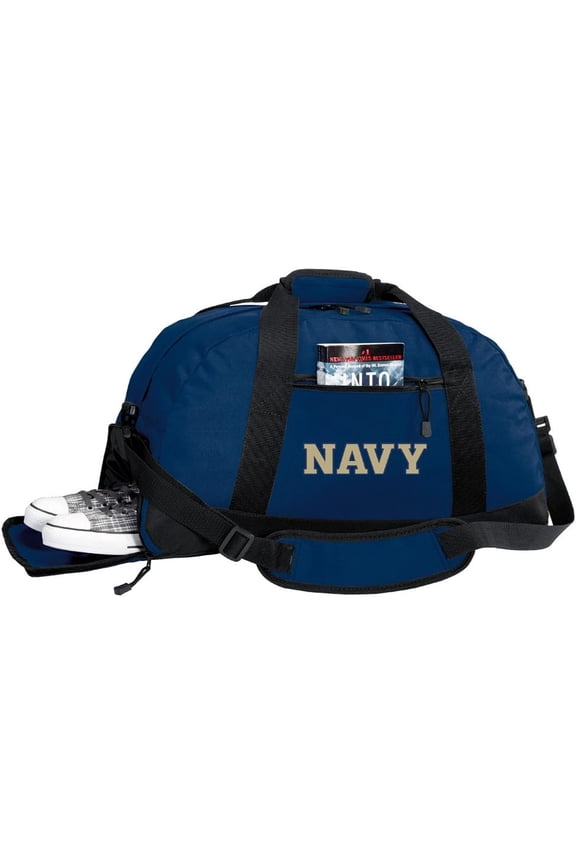 USNA Navy Duffel Bag - Naval Academy Gym Bags w/SHOE POCKETS
