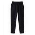 thumbnail image 1 of USNSM Big and Tall Cargo Sweatpants for Men Fleece Baggy Sweatpants Athletic Workout Pants Drawstring Joggers Active Sweat Pants Black XXXL, 1 of 6