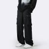 USNSM Cargo Pants Men Zipper Wide Leg Trousers Fashion Streetwear Hip Hop Casual Big and Tall Loose Comfy Pants with Pocket Black M