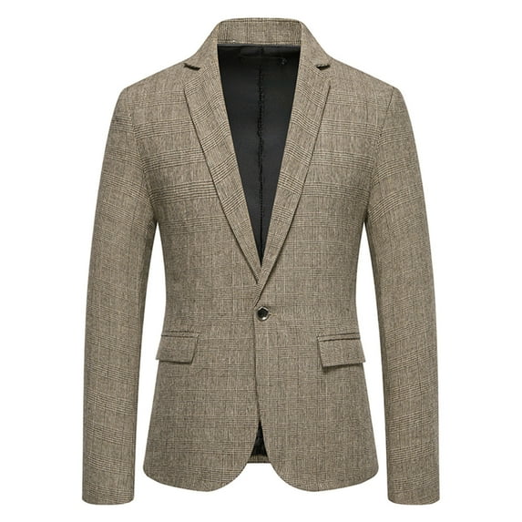 USNSM Casual Blazer for Men Linen Blazer Jacket Slim Fit Suit Jackets for Men Casual Blazer Sport Coat Linen Suits Yellow M