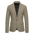 thumbnail image 1 of USNSM Casual Blazer for Men Linen Blazer Jacket Slim Fit Suit Jackets for Men Casual Blazer Sport Coat Linen Suits Yellow XXL, 1 of 7