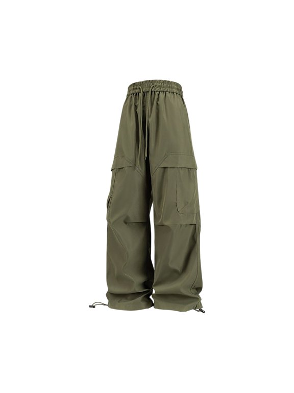 Casual Cargo Pants for Men Windproof Multiple Pockets Hiking Tapered Pants Workout Running Sweatpants Jogger Trousers Green L