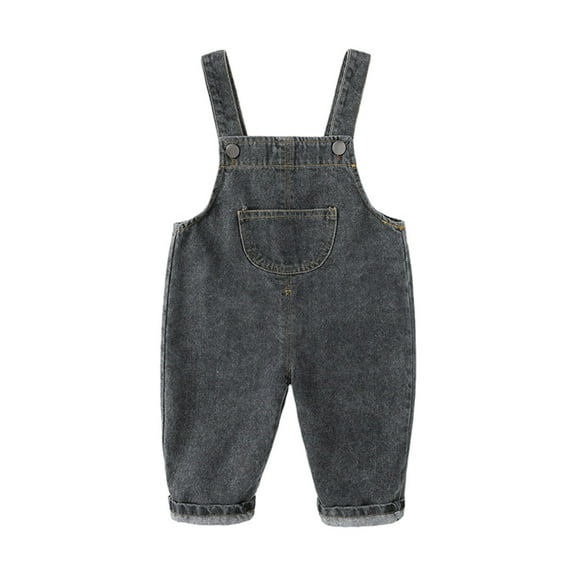 USNSM Children Toddler Kids Infant Baby Boys Girls Cute Denim Overalls Suspender Pants Outfits Clothes Quick Dry Pants Black 7M