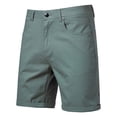 thumbnail image 1 of USNSM Classic Fit Chino Shorts for Mens Solid Flat Front Shorts Casual Straight Fit Work Shorts Stretch Golf Shorts Green 34, 1 of 6