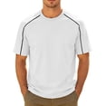 thumbnail image 1 of USNSM Comfy Cotton Shirts Running Athletic Shirt Baggy Crew Neck Workout Gym Tees Fitted Short Sleeve T-Shirts Summer Trendy Tshirts White XXL, 1 of 7