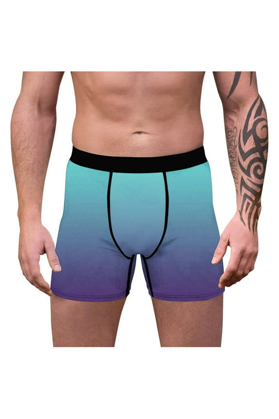 Compression Shorts Men Athletic Workout Running Performance Underwear Soft Comfortable Breathable Sports Base Layer Purple M