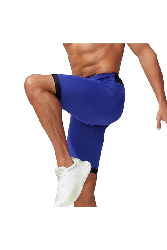 Compression Shorts for Men, Athletic Workout Performance Underwear, Running Gym Spandex Sport Base Layer Purple S
