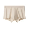 thumbnail image 1 of USNSM Cotton Underwear Men Luxury Silk Inner Iining Men's Boxer Briefs Soft Moisture-Wicking Breathable Underwear Beige XL, 1 of 3