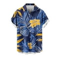 thumbnail image 1 of USNSM Fashion Hawaiian Shirt for Men Big and Tall Loose Fit Shirt Short Sleeve Casual Lapel Button Down Holiday Beach Shirts Dark Blue XXL, 1 of 4