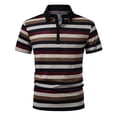 thumbnail image 1 of USNSM Golf Shirts for Men Quick Dry Short Sleeve Performance Shirts Moisture Wicking Collared Business Casual Striped Printed T-Shirt Yellow M, 1 of 7