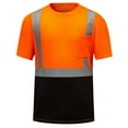 thumbnail image 1 of USNSM High Visibility Shirts Quick Dry Safety T Shirts with Reflective Strips and Pocket Short Sleeve Mesh Hi Vis Construction Work Shirt with Pocket Orange XXL, 1 of 6