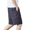 thumbnail image 1 of USNSM (L-5XL) Big and Tall Men's Solid Color Casual Pocket Zip Cargo Shorts Stretch Casual Knee Length Shorts Gray L, 1 of 8