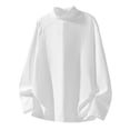 thumbnail image 1 of USNSM (M-5XL) Big and Tall Spring Summer Long Sleeve Shirts for Men T-Shirts Casual Loose Fit Shirt Lightweight Sweatshirts High Neck Tops White XXXXL, 1 of 5