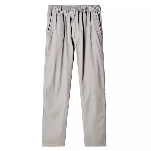USNSM (M-5XL) Big and Tall Dress Pants for Men Breathable Business Casual Pants Comfy Workout Sweatpants Pull On with Pockets Gray M