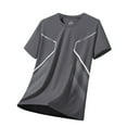 thumbnail image 1 of USNSM (M-5XL) Big and Tall Men's Athletic Workout T-Shirt Breathable Comfortable Short Sleeve UPF 50+ Running Tee Gray XXXL, 1 of 7
