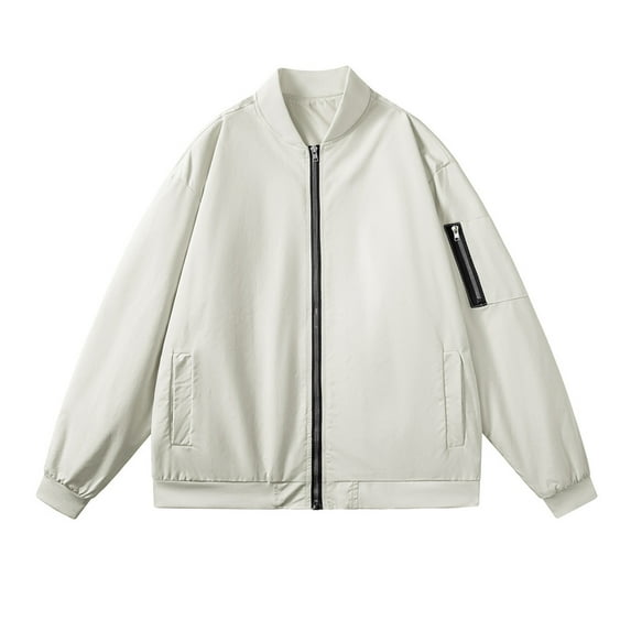 USNSM (M-5XL) Big and Tall Men's Bomber Jacket Lightweight Spring Fall Casual Windbreaker Full Zip Outwear Coat Yellow XL