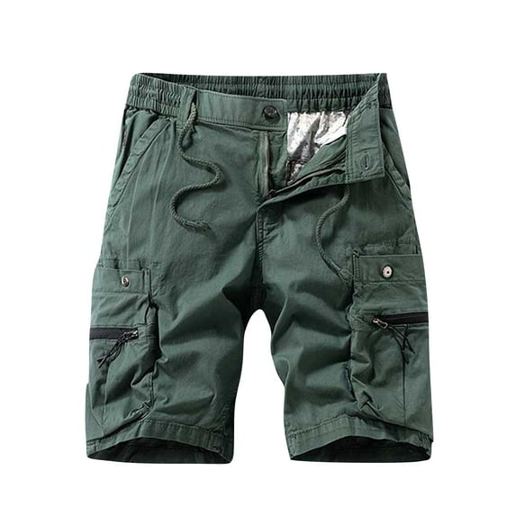 USNSM (M-5XL) Big and Tall Men's Camo Cargo Shorts Relaxed Fit Multi-Pocket Outdoor Loose Comfort Breathable Cargo Shorts Green XL