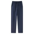 thumbnail image 1 of USNSM (M-5XL) Big and Tall Men's Casual Pants Loose Fit Pocket Quick Dry Draped Solid Color Elastic Waist Drawstring Pants Blue XXXXL, 1 of 3
