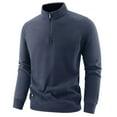 thumbnail image 1 of USNSM (M-5XL) Big and Tall Men's Quarter-Zip Fleece Jacket, Long Sleeve Half Zip Fleece Pullover Sweaters Thermal Golf Sweatshirt Blue M, 1 of 7
