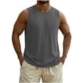 thumbnail image 1 of USNSM (M-5XL) Big and Tall Men's Sleeveless Shirt Quick Dry Workout Tank Top Gym Muscle T Shirts Sport Athletic Tanks Moisture Wicking Gray M, 1 of 8