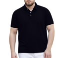 thumbnail image 1 of USNSM (M-5XL) Big and Tall Men's T Shirts Cotton Short Sleeve Shirt Moisture Wicking Tee Shirt Lapel Lightweight Summer Tops Black M, 1 of 9
