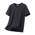 thumbnail image 1 of USNSM (M-5XL) Big and Tall Men's Workout Shirts Athletic Quick Dry Ice Silk Short Sleeve Shirts Moisture Wicking Running Breathable Top Black M, 1 of 8