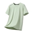 thumbnail image 1 of USNSM (M-5XL) Big and Tall Men's Workout Shirts Athletic Quick Dry Ice Silk Short Sleeve Shirts Moisture Wicking Running Breathable Top Green XXXL, 1 of 8