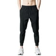 thumbnail image 1 of USNSM (M-5XL) Big and Tall Mens Linen Pants Quick Dry Stretch Active Pants Elastic Waist Lightweight Hiking Pants with Pockets Black M, 1 of 3