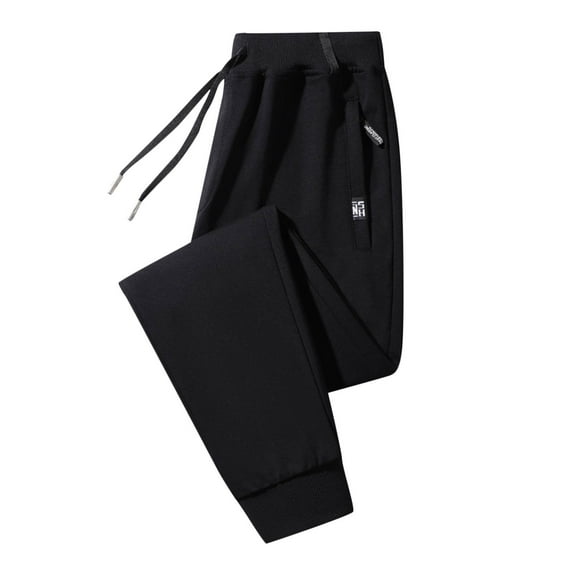USNSM (M-5XL) Men's Big and Tall Sweatpants Workout Jogger Pants with Pockets Tapered Drawstring Gym Running Casual Pants Black XXXXXL