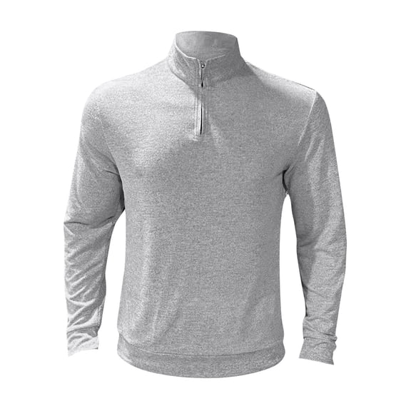 USNSM (M-5XL) Men's Plus Size Quarter Zip Pullover Lightweight Mock Neck Sweater Tops Long Sleeve Warm Fall Winter Pullover Sweaters Gray M