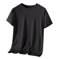 thumbnail image 1 of USNSM (M-5XL) Men's Plus Size Shirt Casual Basic Top Crewneck Short Sleeve Classic Tee Slim Fit T-Shirt Ribbed Henley Shirt Black XXXL, 1 of 8