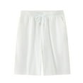 thumbnail image 1 of USNSM (M-5XL) Mens Casual Shorts Big and Tall Loose Fit Workout Shorts Summer Solid Quick Dry Sports Fitness Training Short White XXL, 1 of 4