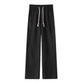 thumbnail image 1 of USNSM (M-5XL) Mens Plus Size Sweatpants Wide Leg Lounge Pants Pockets Open Bottom Elastic Drawstring Lightweight Breathable Joggers Black XXXXXL, 1 of 5