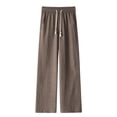 thumbnail image 1 of USNSM (M-5XL) Mens Plus Size Sweatpants Wide Leg Lounge Pants Pockets Open Bottom Elastic Drawstring Lightweight Breathable Joggers Brown XXXXXL, 1 of 5