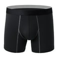 thumbnail image 1 of USNSM Men'S Micro Modal Boxer Briefs Loose Soft Comfortable Breathable Underwear Boxers Breathable Boxer Shorts Trunks Black XL, 1 of 4