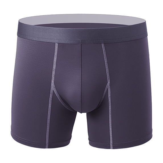 USNSM Men'S Micro Modal Boxer Briefs Loose Soft Comfortable Breathable Underwear Boxers Breathable Boxer Shorts Trunks Purple XL