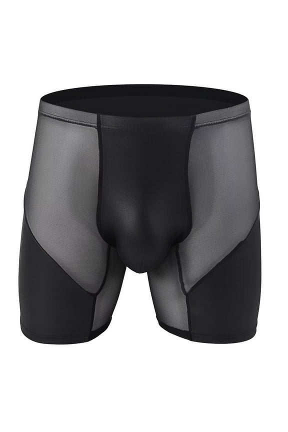 Men Sport Shorts Athletic Workout Running Soft Comfortable Breathable Performance Baselayer Underwear Boxer Trunk Black M