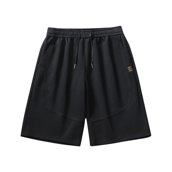 USNSM Men's 7" Athletic Running Shorts Lightweight Quick Dry Loose Comfort Breathable Gym Workout Shorts with Drawstring Pockets Black M