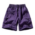thumbnail image 1 of USNSM Men's 7"inch Hiking Shorts Lightweight Quick Dry Water Resistant Golf Cargo Shorts with Pockets Summer Casual Fashion Purple XXL, 1 of 5