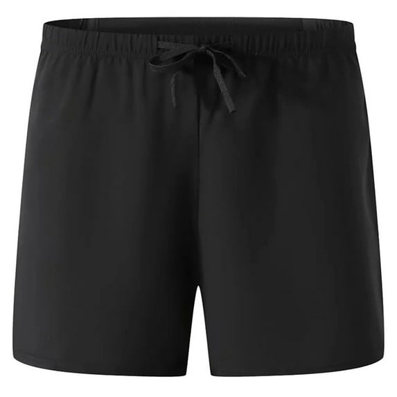 USNSM Men's Athletic Shorts Solid Color Seamless Basketball Soccer Shorts Loose Fit Breathable Quick Dry Running Gym Shorts Black S