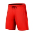 thumbnail image 1 of USNSM Men's Athletic Shorts with Quick Drying Athletic Workout Gym Sweat Short Absorption Breathability and Casual Performance Shorts Red L, 1 of 5