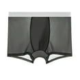 thumbnail image 1 of USNSM Men's Boxer Briefs Ice Silk Underwear Stretch Boxer Shorts Breathable Elastic Oversized Men Panties Underpants Dark Gray XXL, 1 of 3