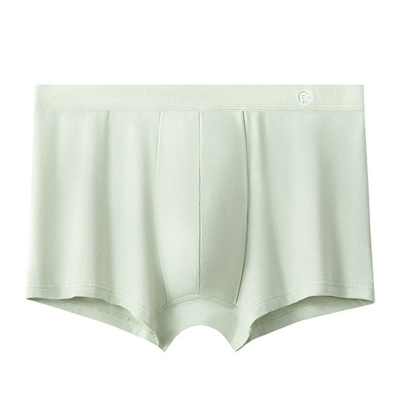 USNSM Men's Boxer Briefs Ice Silk Underwear Stretch Boxer Shorts Breathable Elastic Oversized Men Panties Underpants Green L