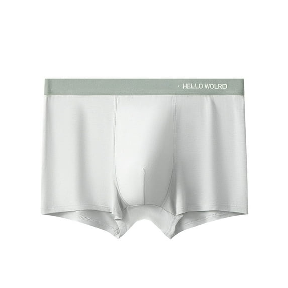 USNSM Men's Boxer Briefs Ice Silk Underwear Stretch Boxer Shorts Breathable Elastic Oversized Men Panties Underpants Light Blue XXXL