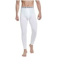 thumbnail image 1 of USNSM Men's Breathable Thermal Underwear Bottom Fleece Lined Pant Long Johns Leggings for Men Base Layer for Cold Weather White L, 1 of 6