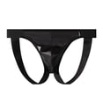 thumbnail image 1 of USNSM Men's Brief Underwear Faux Leather Briefs Low-Rise High-Cut Leather Underpants Underwear Black M, 1 of 3