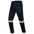 thumbnail image 1 of USNSM Men's Cargo Pants Casual Plus Size Reflective Stripe Breathable Outdoor Work Trousers Button Zipper Straight Leg Pants with Pockets Blue L, 1 of 6