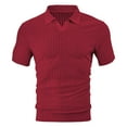 thumbnail image 1 of USNSM Men's Classic Fit Golf Shirt Short Sleeve Shirts Dry Moisture Wicking Performance Outdoor Casual Collar Shirt Red S, 1 of 5